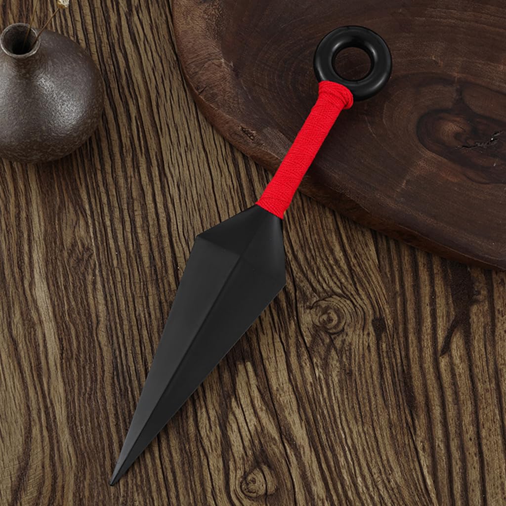 PATPAT Cosplay Props Ninja Headband & 10'' Kunai Weapon Prop Tie-Back Headband Metal Engraved Icon Headband and Kunai Prop Party Dressing-up Accessories Props Halloween Dressing Props