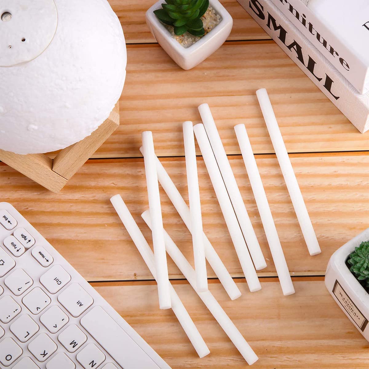 Supvox Cotton Swabs for Humidifiers, 15pcs Humidifier Cotton Stick Water Absorbent Cotton Bar, Universal 3.93'' Cotton Stick for Most Humidifiers