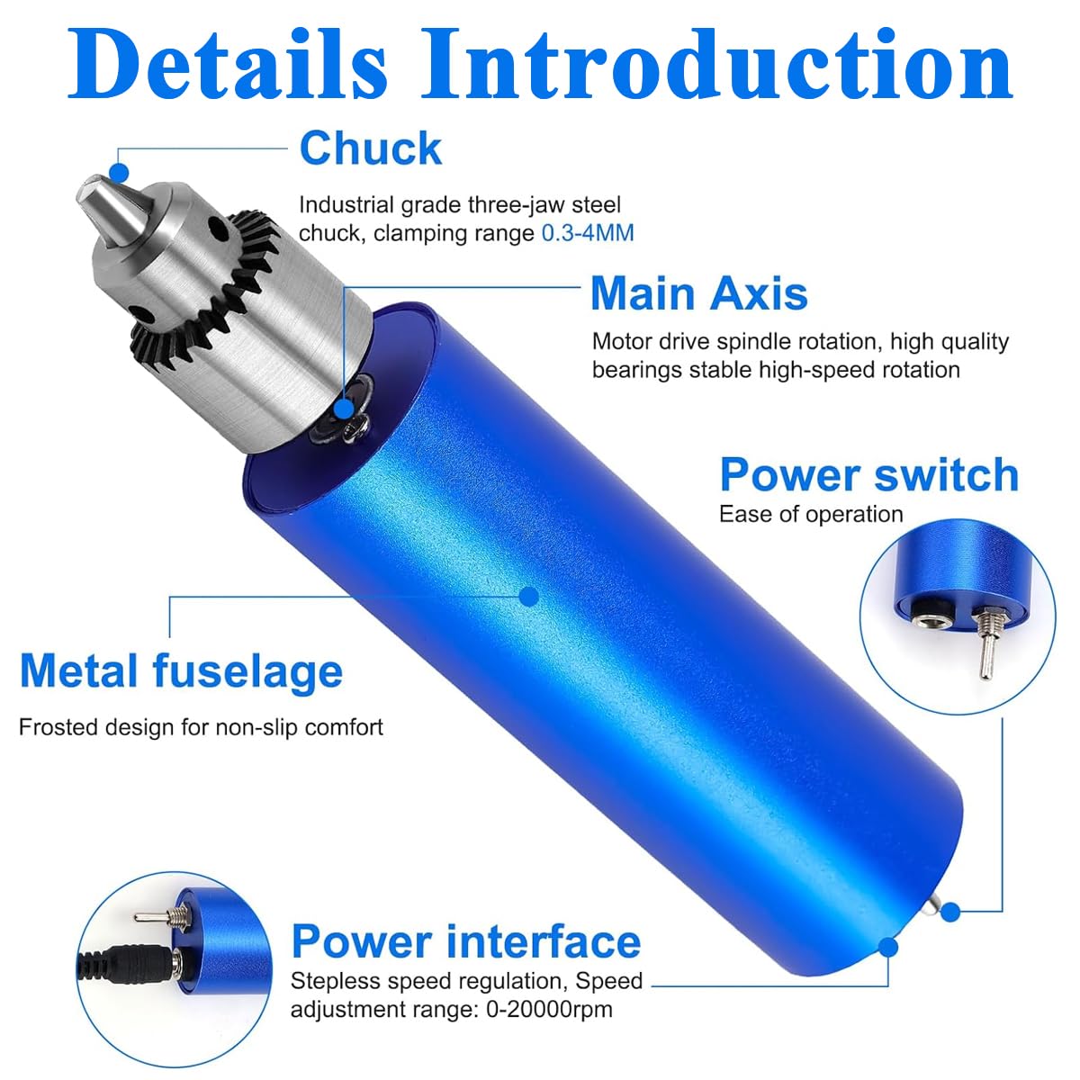 Serplex Mini Electric Drill for Resin Craft, Stepless Adjustable Electric Drill Kit with Controller, Mini Electric Drill for Carving, Drilling, Sanding, Polishing, Jewelry Making