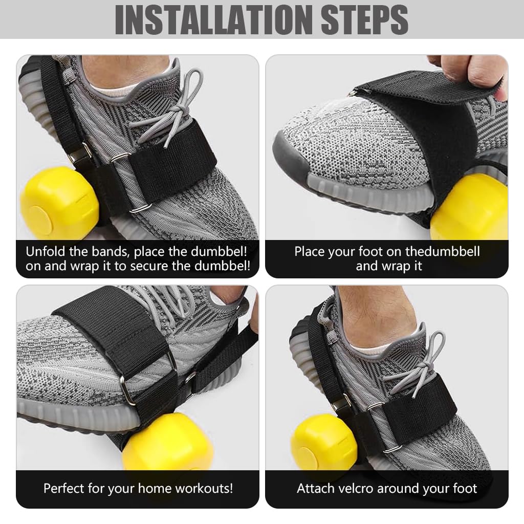 Proberos Fitness Ankle Weight Strap Adjustable Dumbbell Ankle Strap for Shin Splint & Leg Pain Relief Holds Up to 20lbs Anti-slip Ankle Weight Strap for Leg Lifts