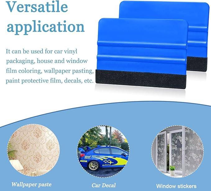 STHIRA® 10Pcs Vinyl Wrap Squeegee Tools 4'' Car Vinyl Scrapers Film Applicator Squeegees for Window Tint, Paint Protection Film and Vinyl Wraps, Wall Paper