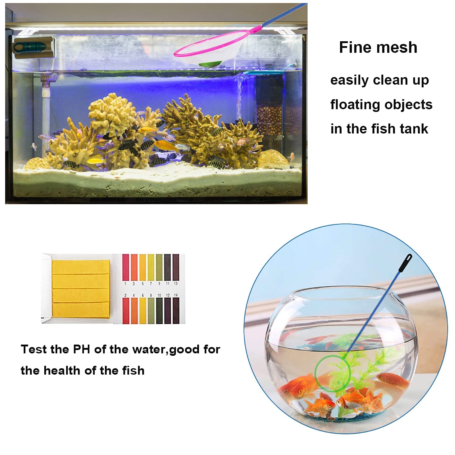 Qpets 7 in 1 Aquarium Aquascaping Tools Kits,Stainless Steel Aquarium Plant Tools Tweezers Scissors Scrapers for Aquarium Tank Clean Fish Tank Aquascape Tools Sets (Rust Resistant)