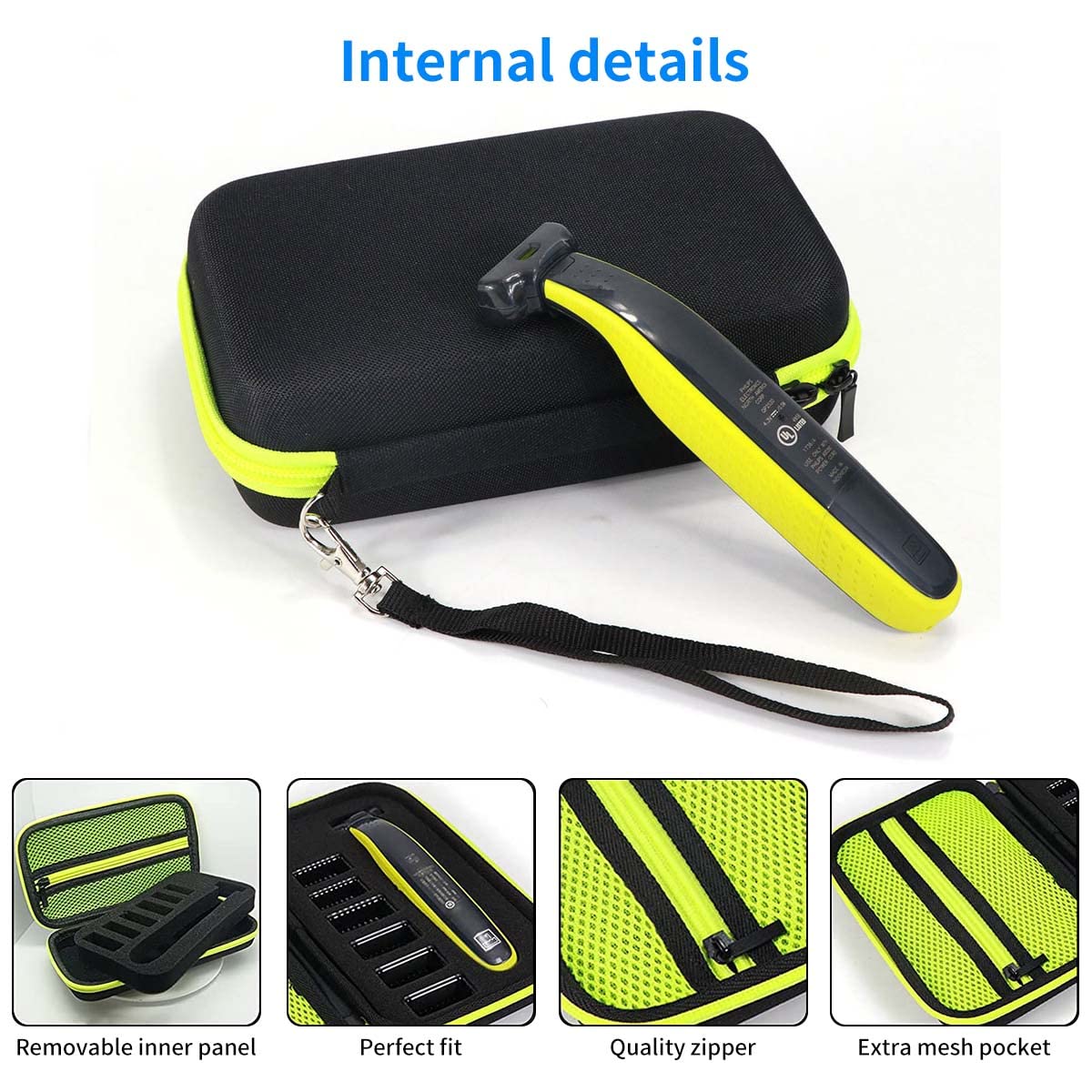 Zeitel Storage Bag Oneblade Case for Philips Shaver Suit for Philips Norelco OneBlade QP2525 QP2520 QP2530 QP2570 QP2620 QP2630, Philips Norelco OneBlade Organizer Bag