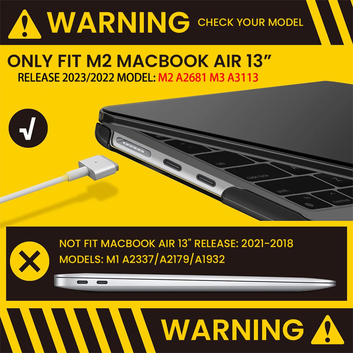 ZORBES Laptop Case MacBook Transparent Laptop Case Fashion Cover Transparent Laptop Case Cover Compatible with MacBook Air M2 2022 Air13 A2681