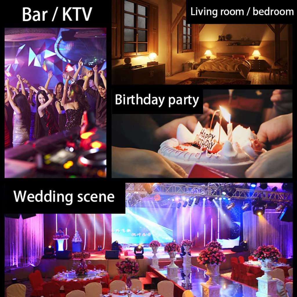 ELEPHANTBOAT DJ Light Party Disco Light for Home Party with Laser Light Remote Control RGB Led Disco Ball 72 Pattern 6 Color & Sound Active Modes Dancing Light for Room Magic Lights for Diwali KTV