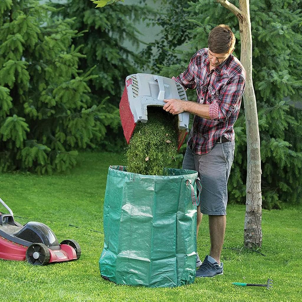 HASTHIP Heavy Duty Garden Waste Bag, 300L Reusable Leaf & Yard Trash Container, 80 Gallon PP Yard Debris Bag with Reinforced Handles for Lawn, Garden Tool Storage & Organic Waste Collection