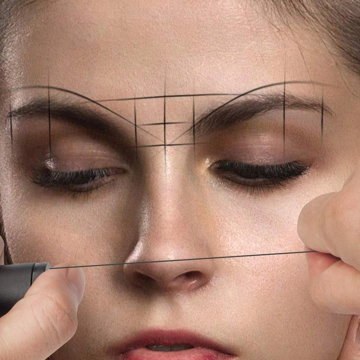 MAYCREATE 20 Meters Mapping String Eyebrow Tattoo Pre-Coated Ink Mapping String for Microblading Eyebrow Mapping Eyebrow Tattoo, Mapping Tool for Symmetrical Eyebrow