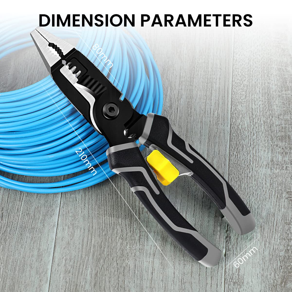 ZIBUYU 7-in-1 Wire Stripper, Wire Stripping Tool, Wire Cutter Stripping Tool for Electric Cable Stripping Cutting and Crimping, Green