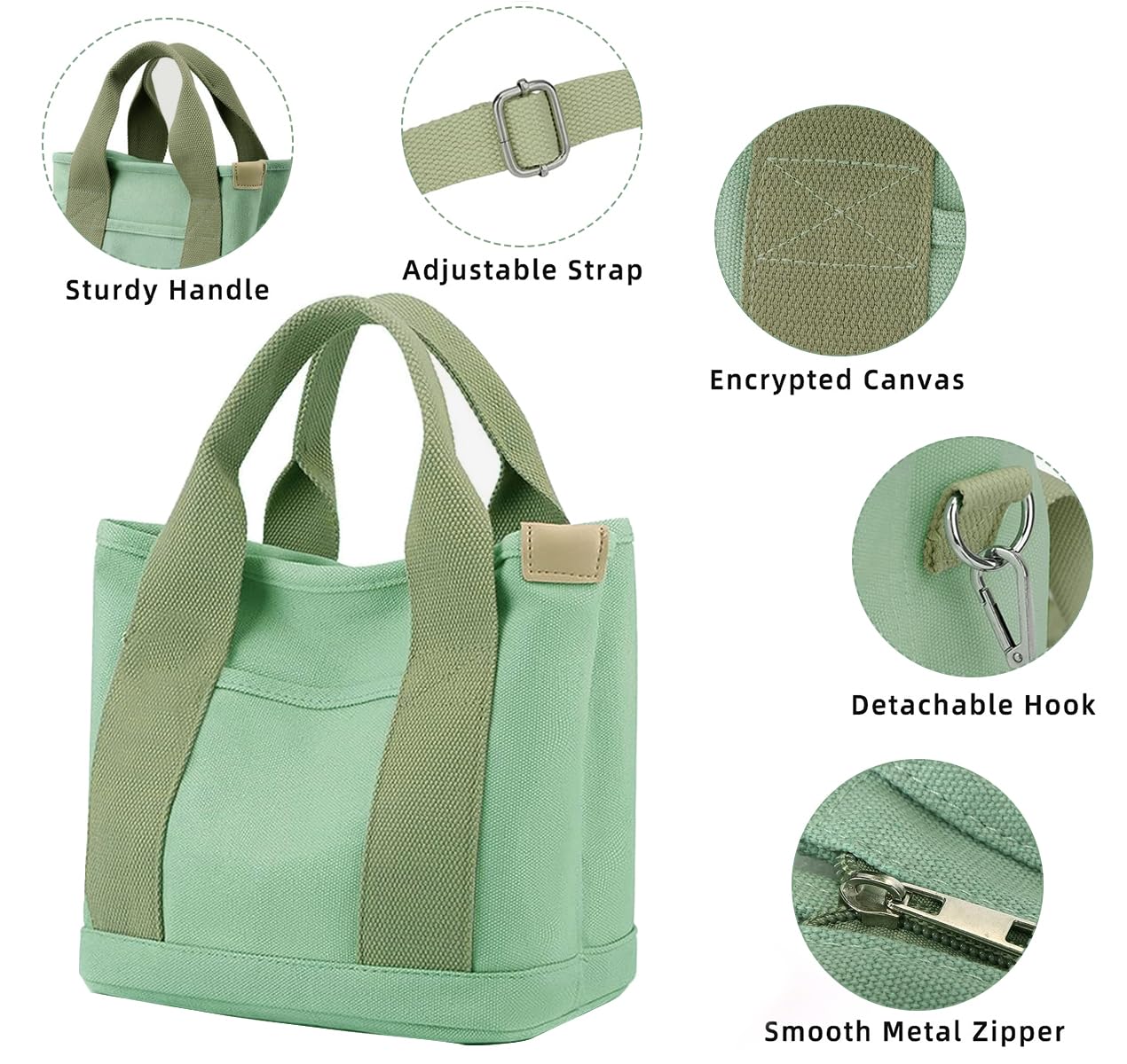 PALAY Tote Bags for Women Handbags Canvas Large Capacity Crossbody Bag with Detachable Shoulder Strap, Multi-pocket Hobo Bag for School, Work