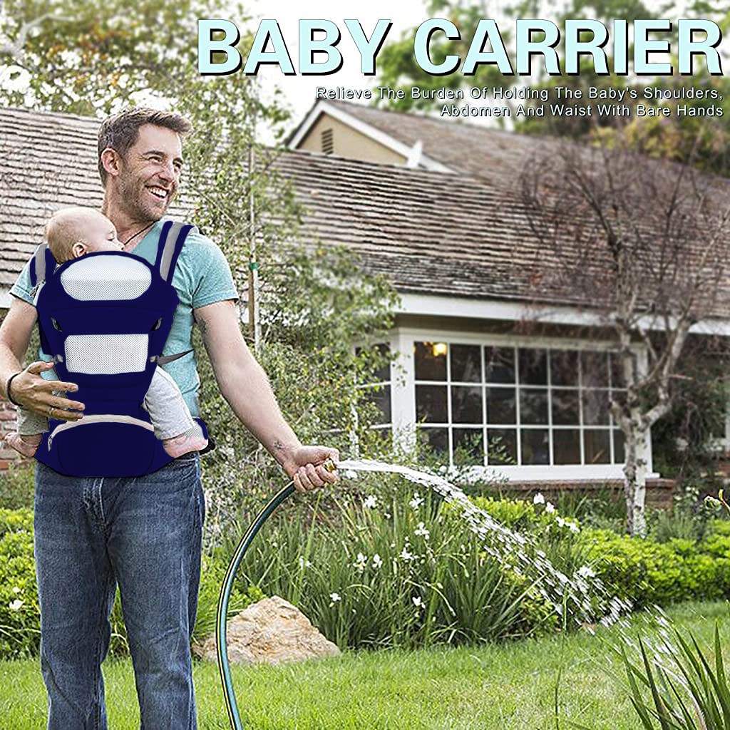 SNOWIE SOFT 6-in-1 Baby Carrier with Lumbar Support 360 All-Position Baby Wrap Carrier Front and Back Backpack Carrier for Breastfeeding Newborn Infant Toddler(7-66 Lb)