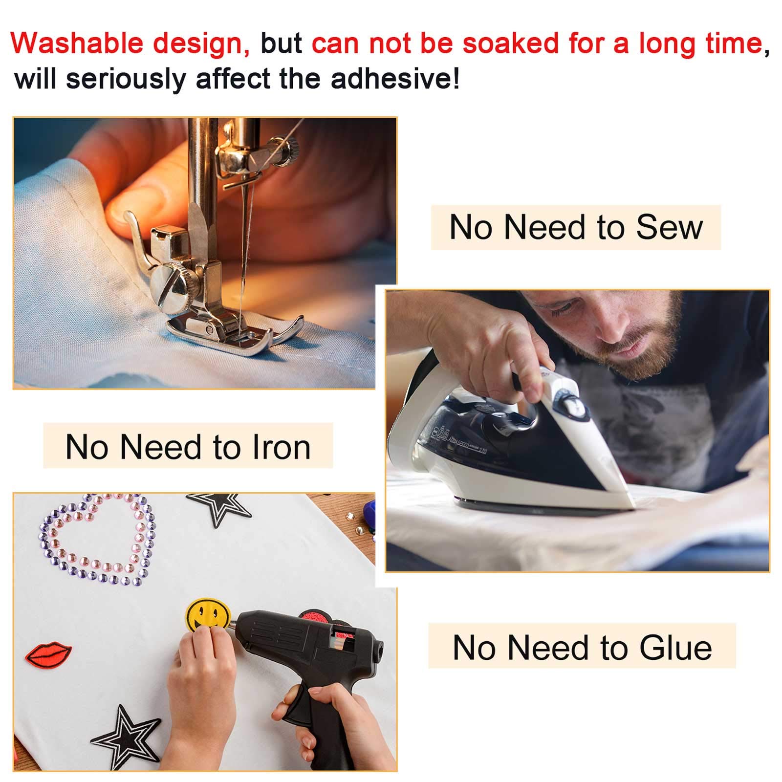 SANNIDHI Roll Fabric Fusing Tape Iron on Tape Double Adhesive Hem Tape,Iron on Hemming Tape for Pants Clothes Jeans, 3 by 5 Inch by 164 Feet