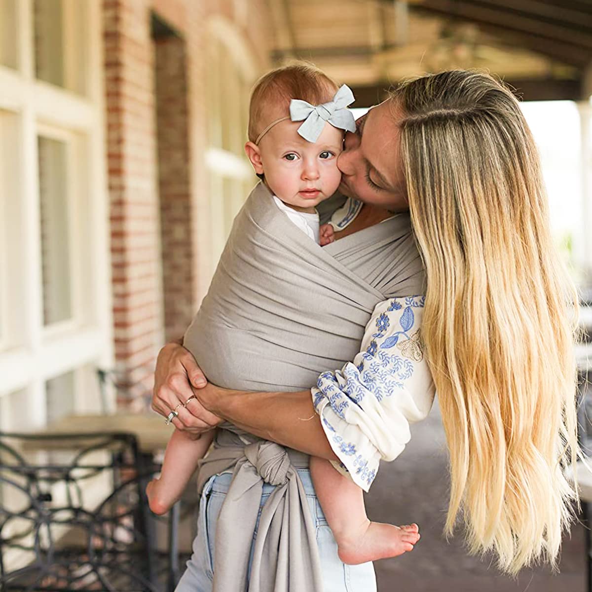 SNOWIE SOFT Baby Wrap Carrier - All in 1 Original Breathable Baby Sling, Lightweight, Hands Free Baby Carrier Sling, Baby Carrier Wrap, Baby Carriers for Newborn
