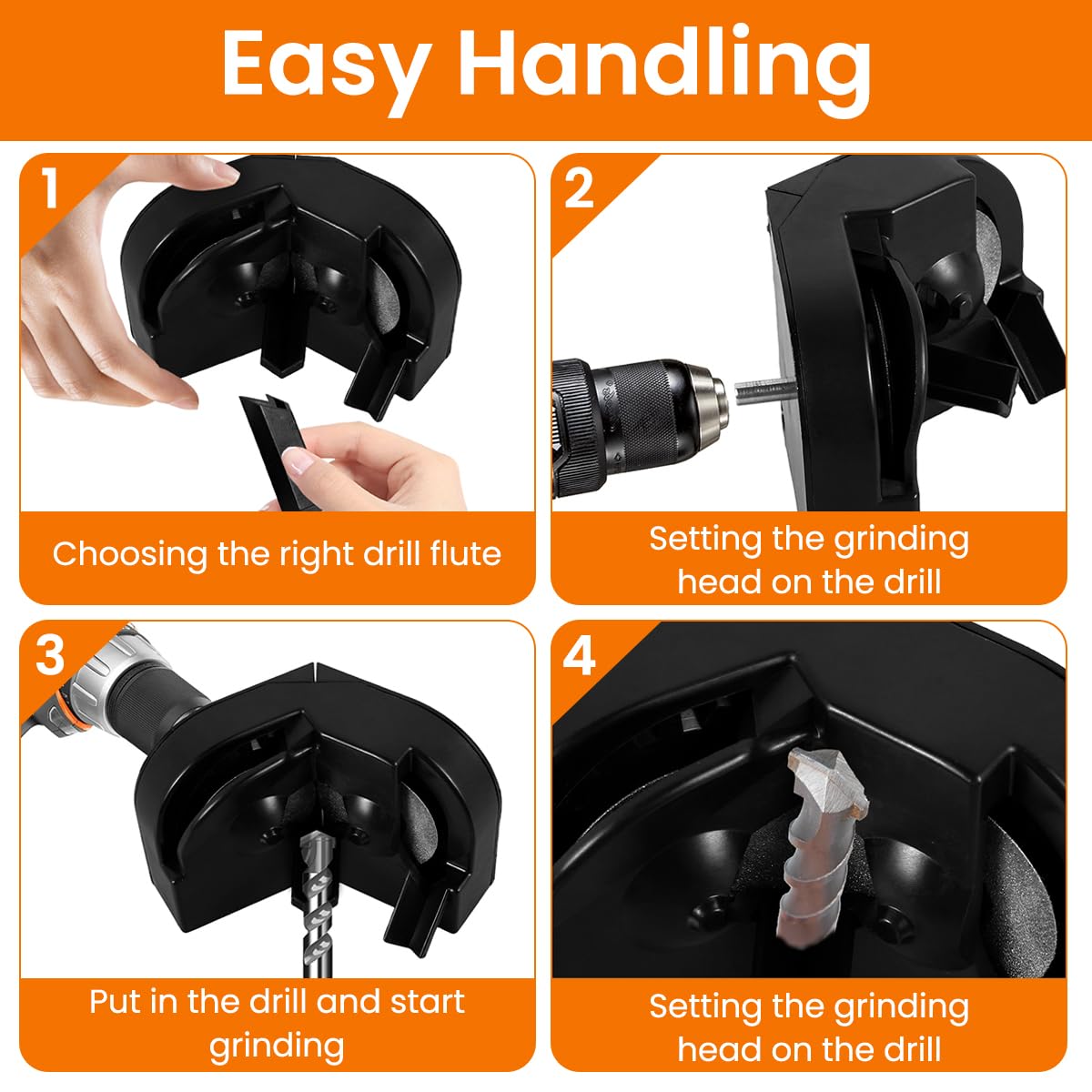 Serplex Drill Bit Sharpener, Multipurpose Drill Bit Grinding Sharpener, Drill Bit Sharpening Tool, Drill Grinder Grinding Tool for Hss, Carbide, Twist Drill Bits, Cobalt Drill Bits