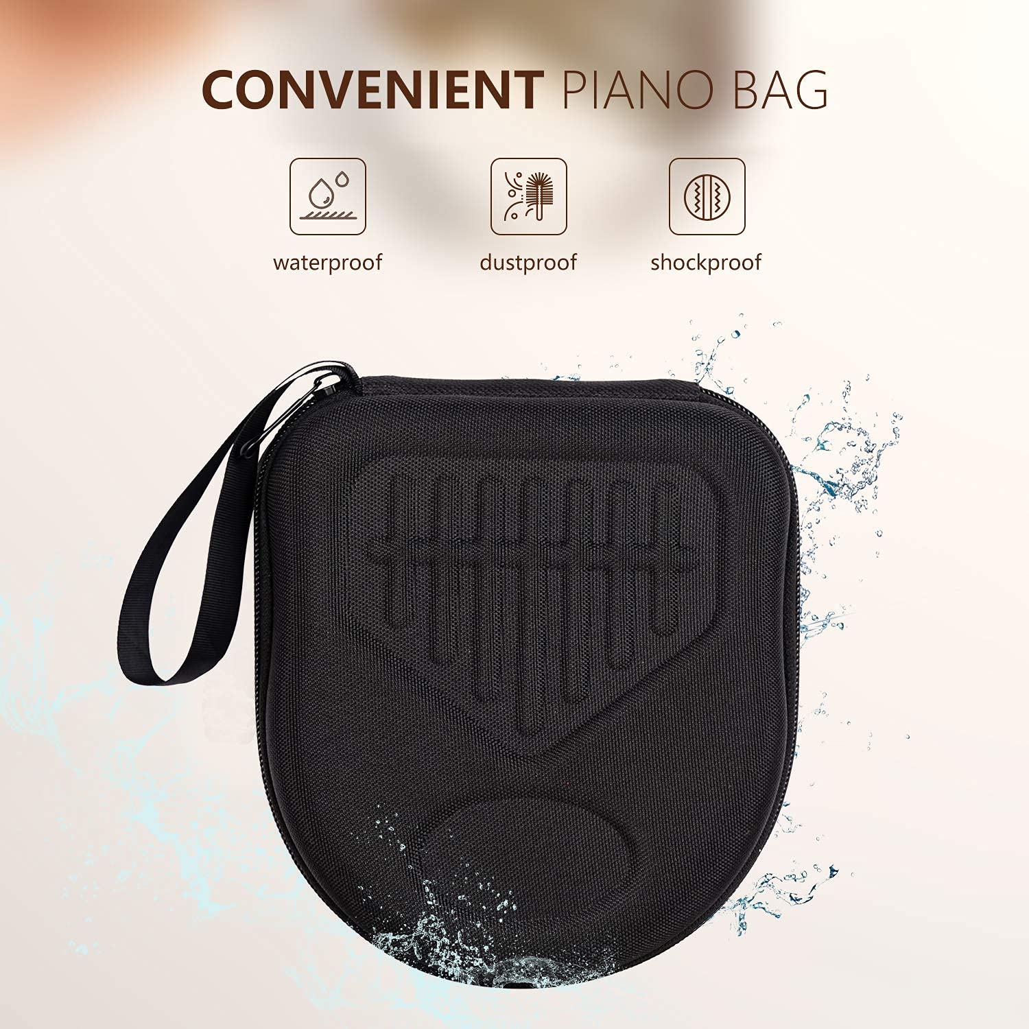 Verilux Thumb Piano Crystal Kalimba Acrylic Mbira Finger Kalimba Musical Instrument Gifts for Kids Adult Beginners with Tuning Hammer, Study Instruction and Eva bag
