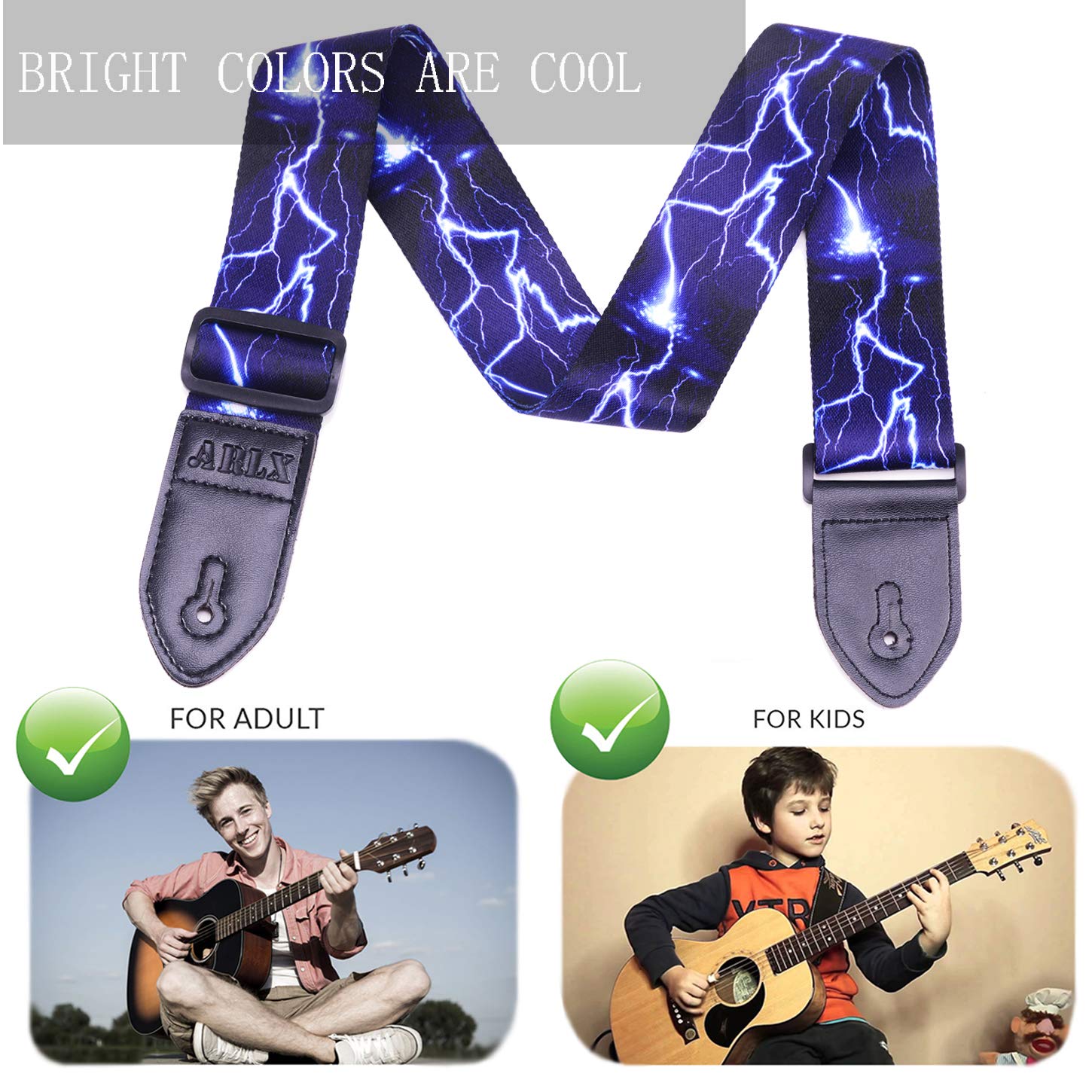 PALAY Guitar Strap for Acoustic Guitar Bass Guitar Polyester Guitar Strap for Classical Guitar