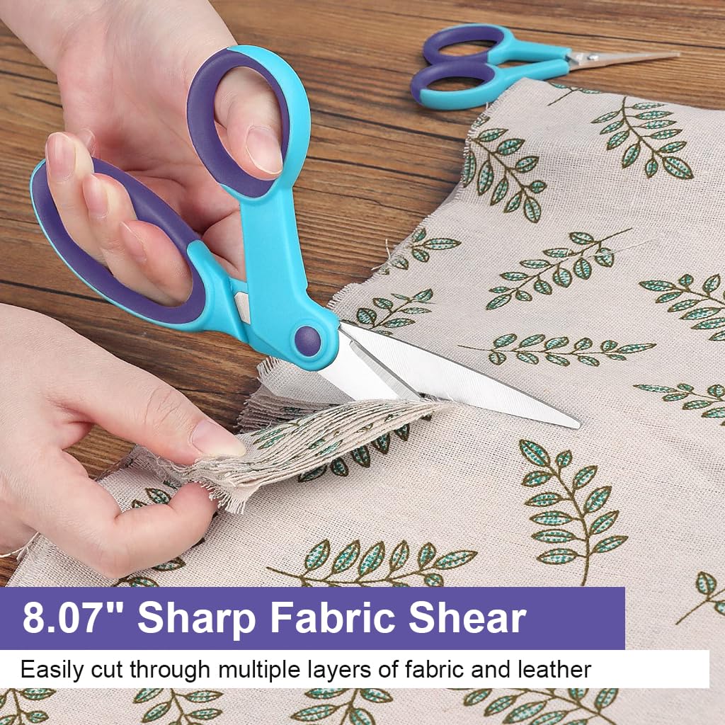 HASTHIP 6Pcs Professional Needle Sewing Embroidery Kit-Stitches Embroidery Tool with 4 Seam Rippers & 1 Scissors & 1 Double-Edged Thread Cutter(2 Replace Blade) for Women Girls Beginner Professionor