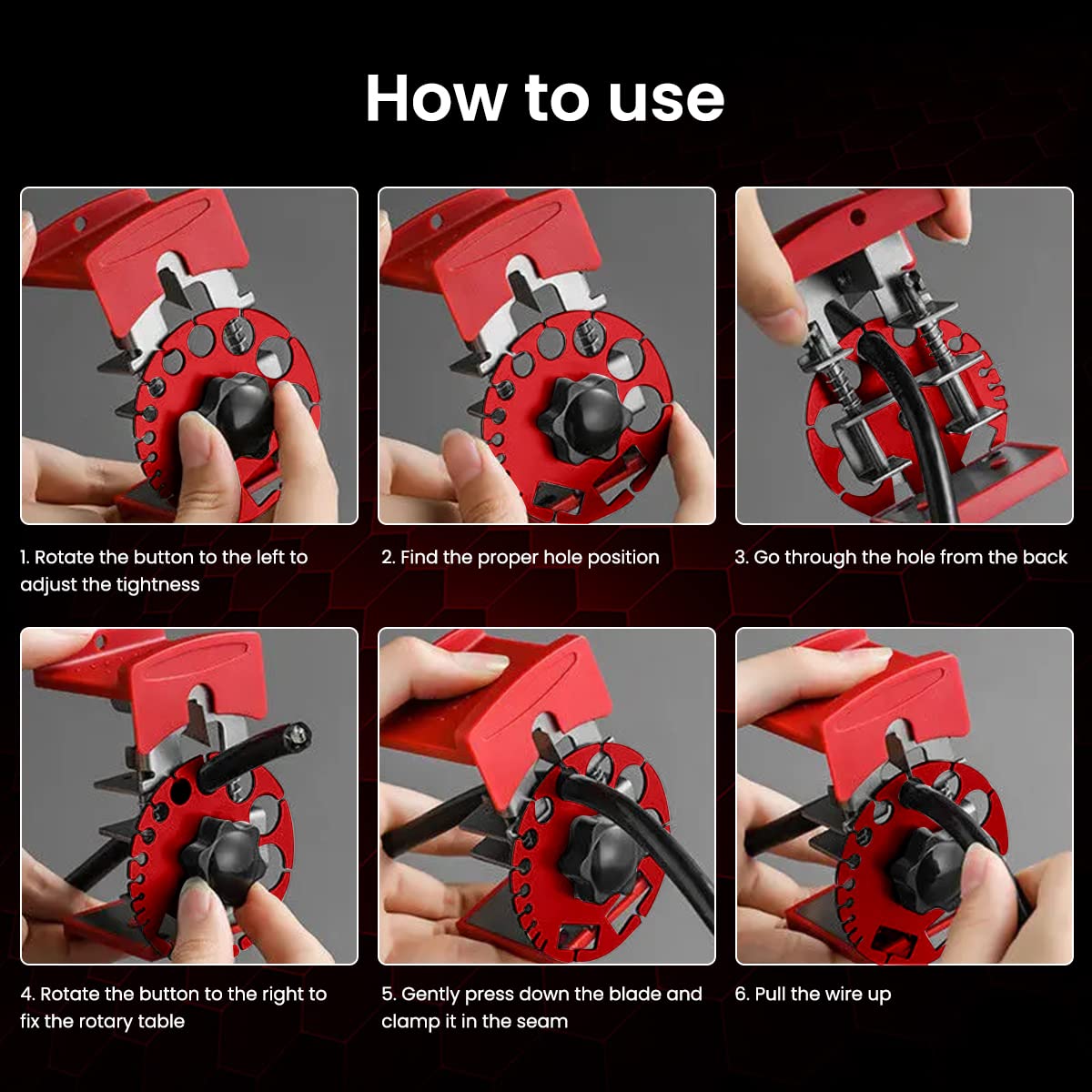 Serplex Handheld Quick Wire Stripper Tool with 10 Stainless Steel Blade, Plastic Disc, Multifunction Cable Wire Stripper for All Standard Round Cables, Wire Cable Cutter Copper Wire Stripping Tool
