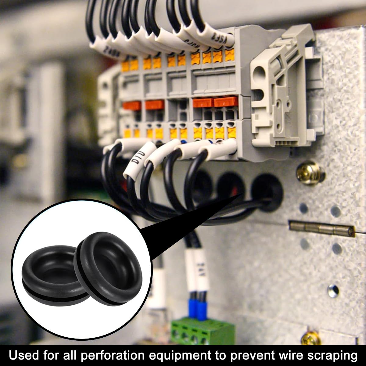Serplex 170Pcs Cable Protection Rubber Rings 7 Sizes Rubber Ring Cord Organizer Cord Protector Rings with Box