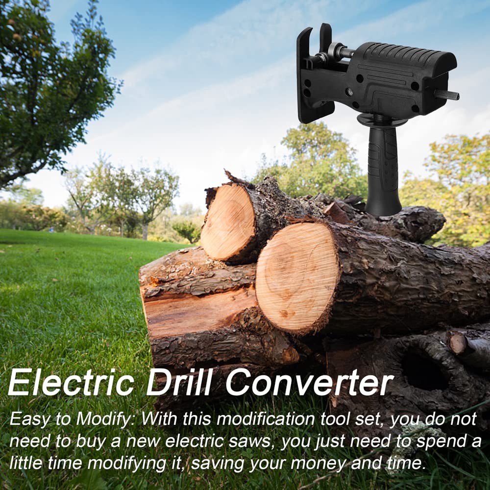 HASTHIP Electric Saws Accessory,Reciprocating Saw Adapter, Portable Electric Jig Saw for Wood Metal Cutting,Drill Machine Accessories,Woodworking Cutting Tool With 3 Sawblades