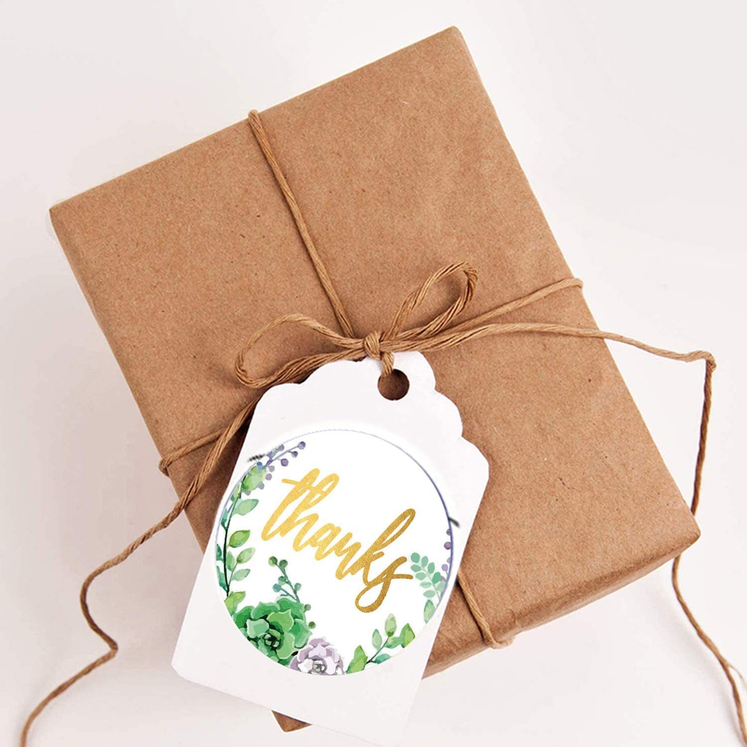 HASTHIP 500 Pcs Thank You Stickers Labels 1 Inch Elegant Floral Gift Tags for Supporting My Business Gift Paper Roll of Stickers for Christmas Craft Card Makin