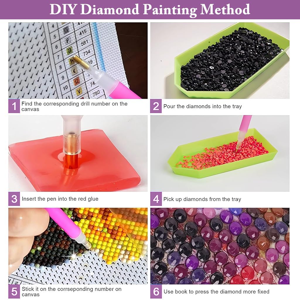 HASTHIP Fashion Star DIY Diamond Painting Kits 5D Diamond Painting for Adults Diamond Painting Kit Art for Wall Home Decor Arts Craft (11.81x15.75)