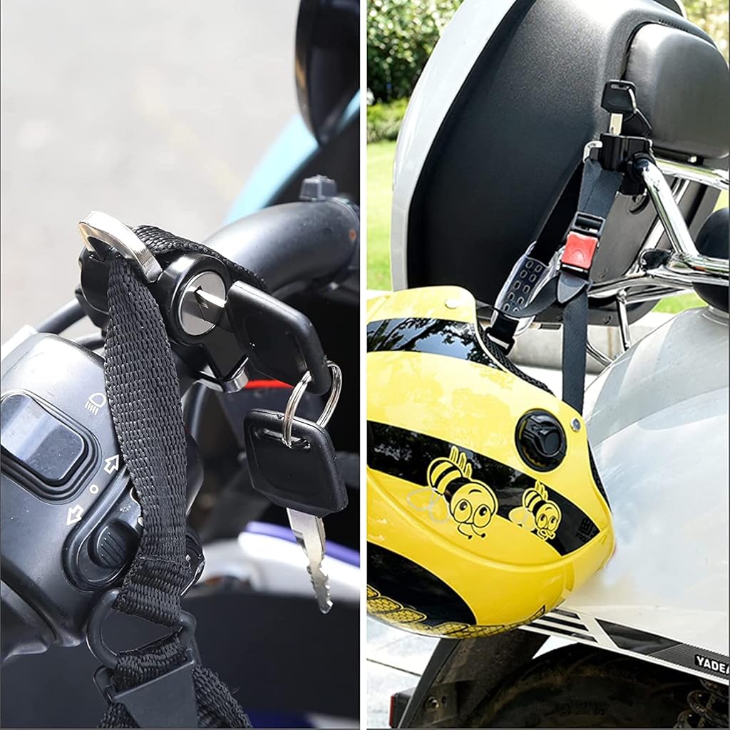 STHIRA® Helmet Lock for Mens Bike 22-28mm Motorbike Accessories Locker Locks for Motorbikes Electric Motorcycle 3 PCS
