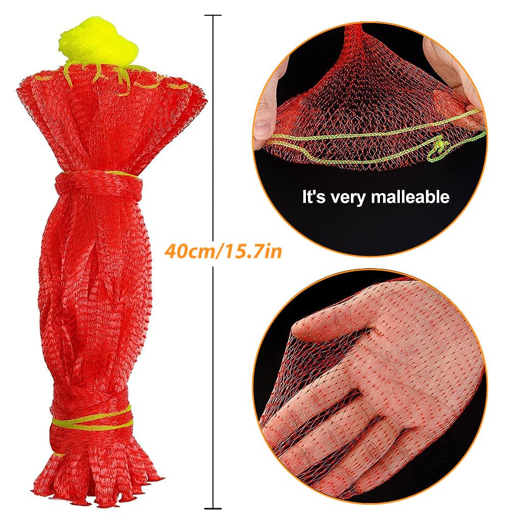HASTHIP 100pcs 40cm Packing Net for Watermelon, Fruit, Vegetables, Toys, Seafood, Multipurpose Reusable Melon Mesh for Trellis Vertical Garden Growing