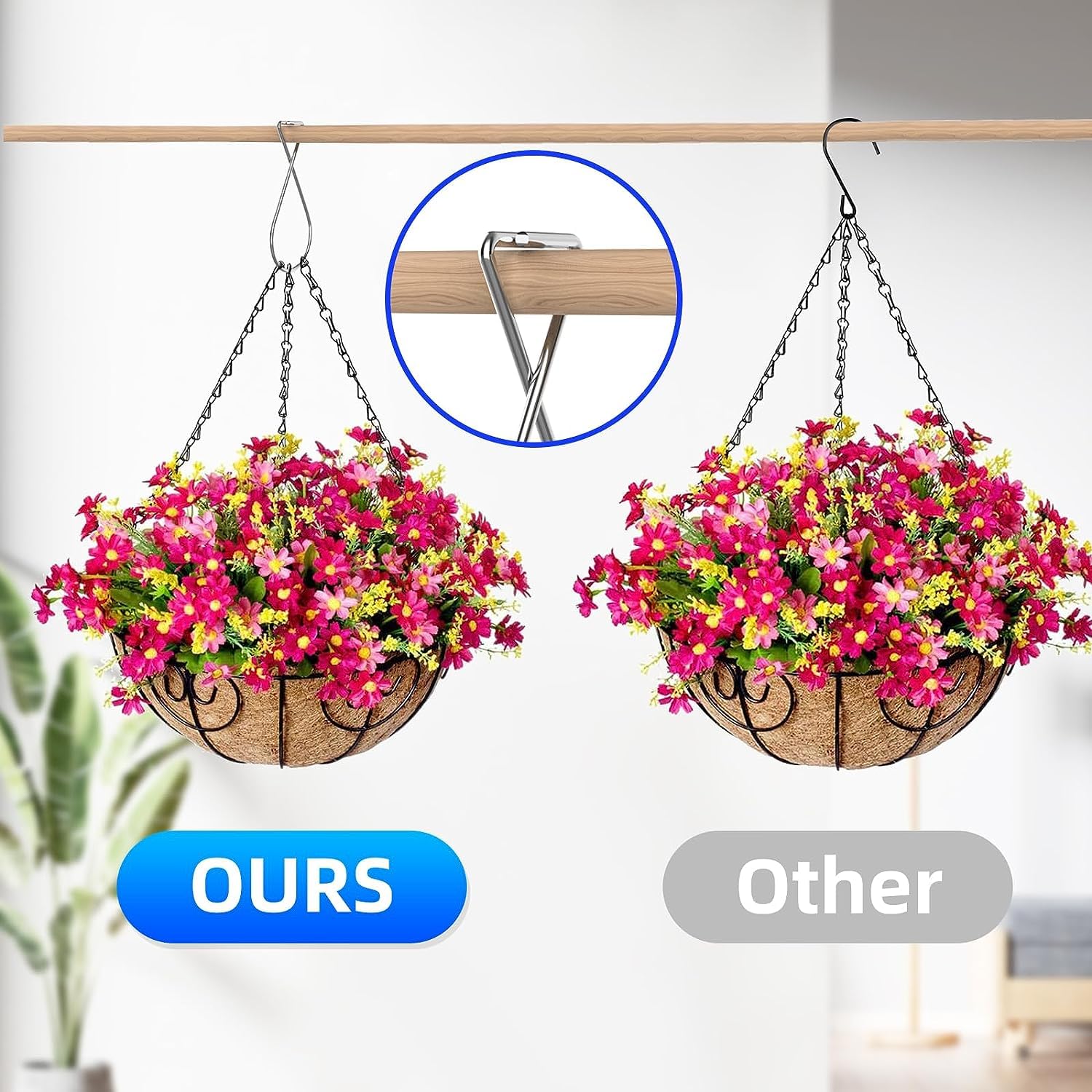 Serplex Ceiling Hook Clips- 30 Pack Drop Ceiling Hanger Hooks Hanging on Suspended Ceiling Tile, Grid Clips Heavy Duty for Light Plant Office Home Stores Classroom and Wedding Decorations