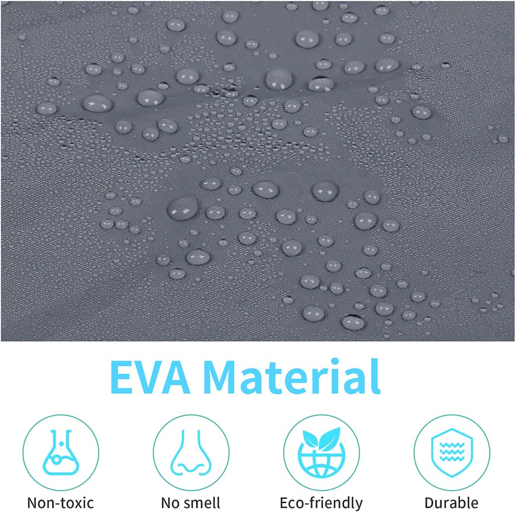 Optifit 2 Pcs Reusable EVA Raincoats with Hood Unisex Rain Ponchos Hooded Raincoat for Camping, Hiking, Music Festival & Outdoor Activities (Grey)