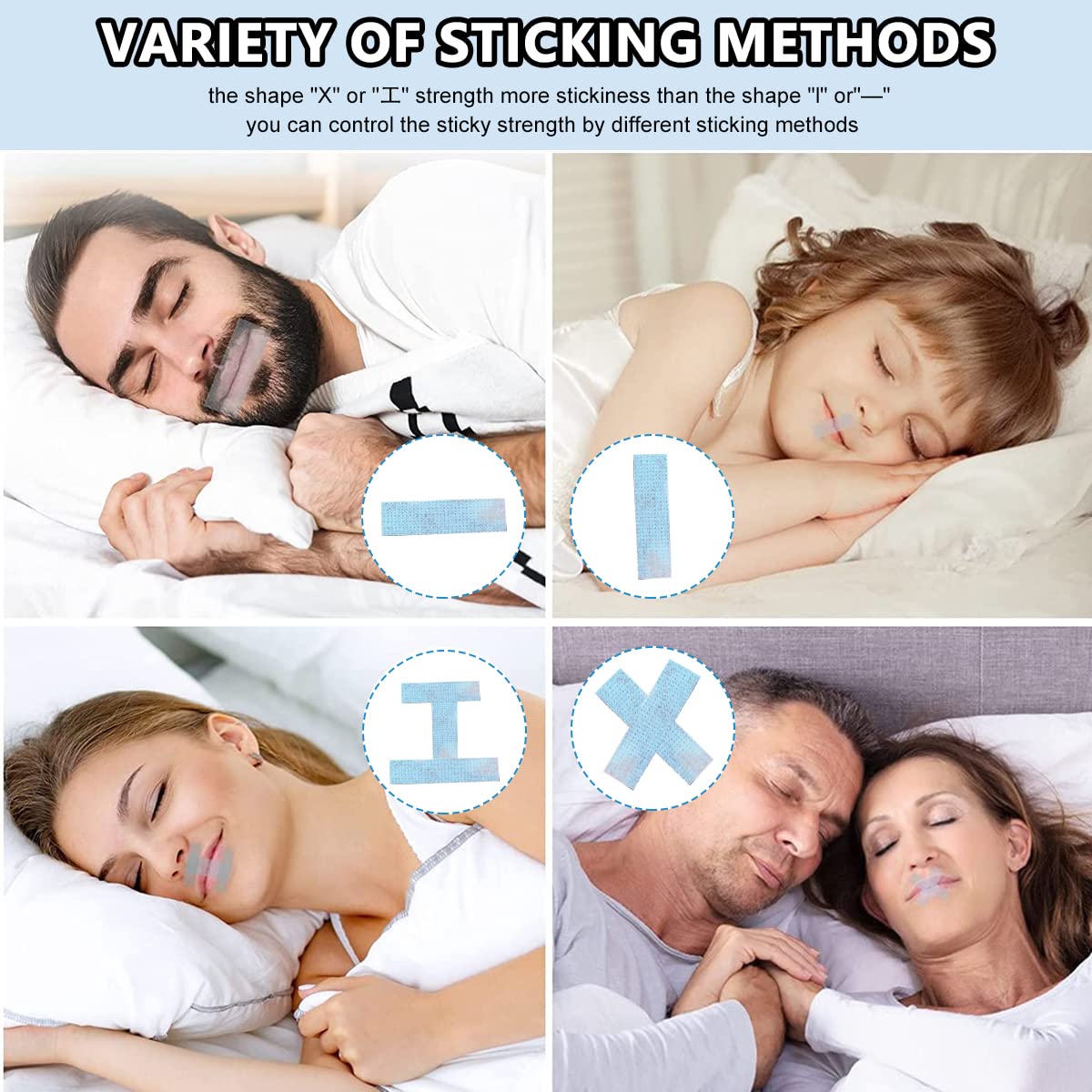 HANNEA 1 Roll Anti-Snoring Tape, Cuttable Snore Stopper Strips for Sleeping Snoring Reduction Mouth Tape for Better Nose Breathing Sleep Aids Strips