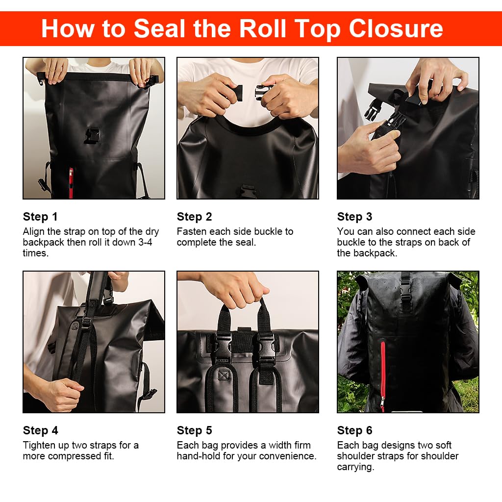 Optifit Dry Bag, Large Waterpoof Dry Backpack With removable shoulder strap, PVC Dry Bag Sack for Beach Swimming, Fishing, Camping, Canoeing, Hiking, Kayaking, Paddleboarding and Boating (25L)