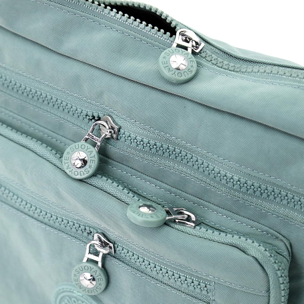PALAY Women Crossbody Bag Waterproof Nylon Multi-layer Crossbody Bag Casual Satchel Bag Shoulder Bag Messenger Bag Travel Crossbody Bag Day Pack