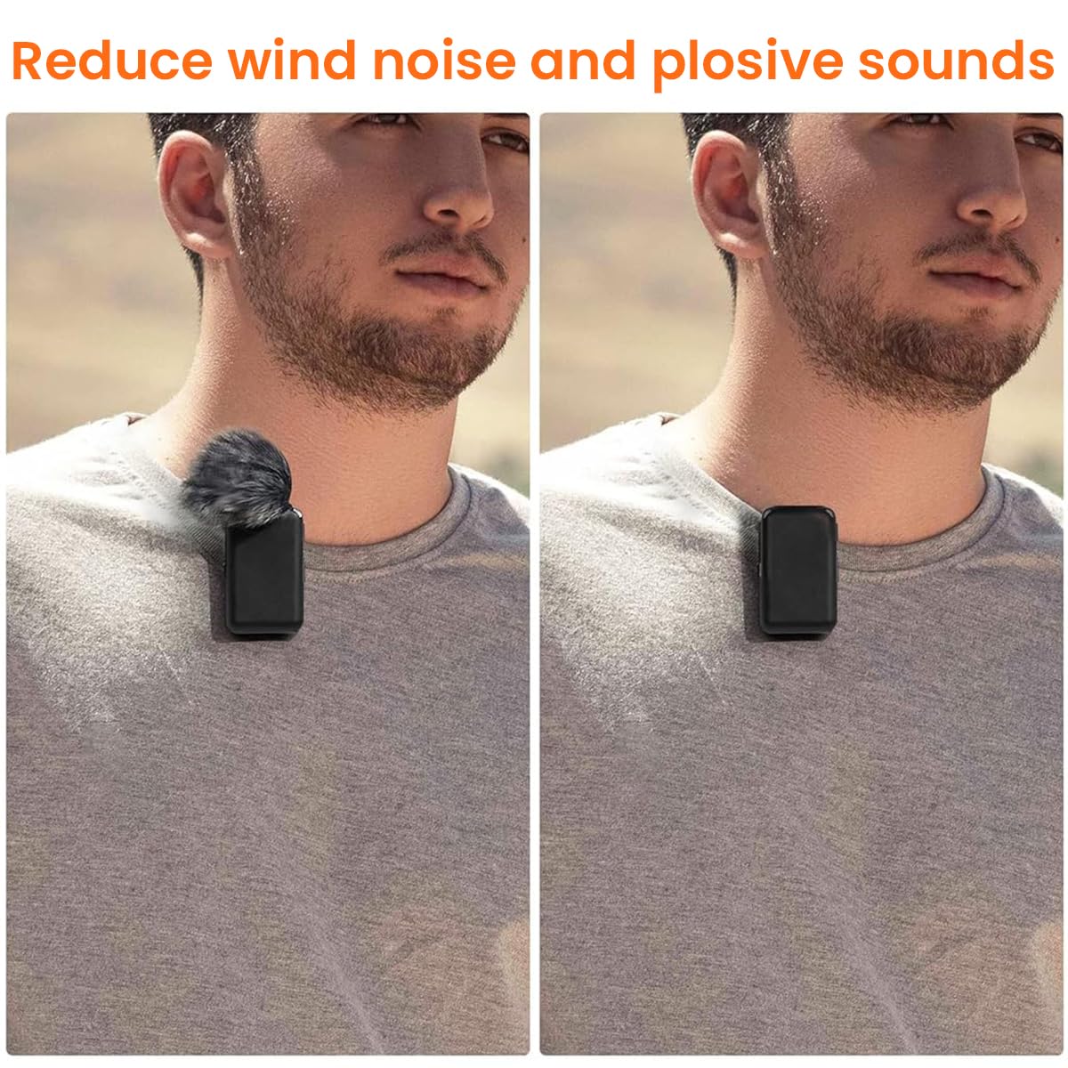 Verilux 2 Packs Windscreen for DJI MIC 2 Wireless Lavalier Microphone Wind Muff Noise Reduction Wireless Lavalier Microphone Wind Muff for MIC 2, MIC 2 Wireless Microphone Windscreen Wind Muff Cover