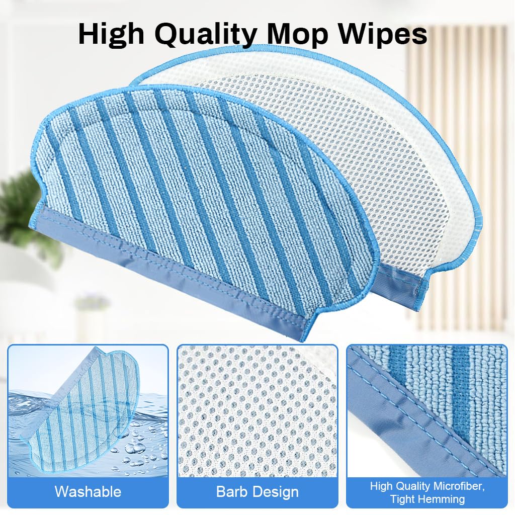 Verilux Filter Brush Mop Cloth Set for Ecovacs Deebot Ozmo 920 950 T5 N5 N8 T5 Max, T5 Power Vacuum Deebot N8 Replacement Accessories for Deebot