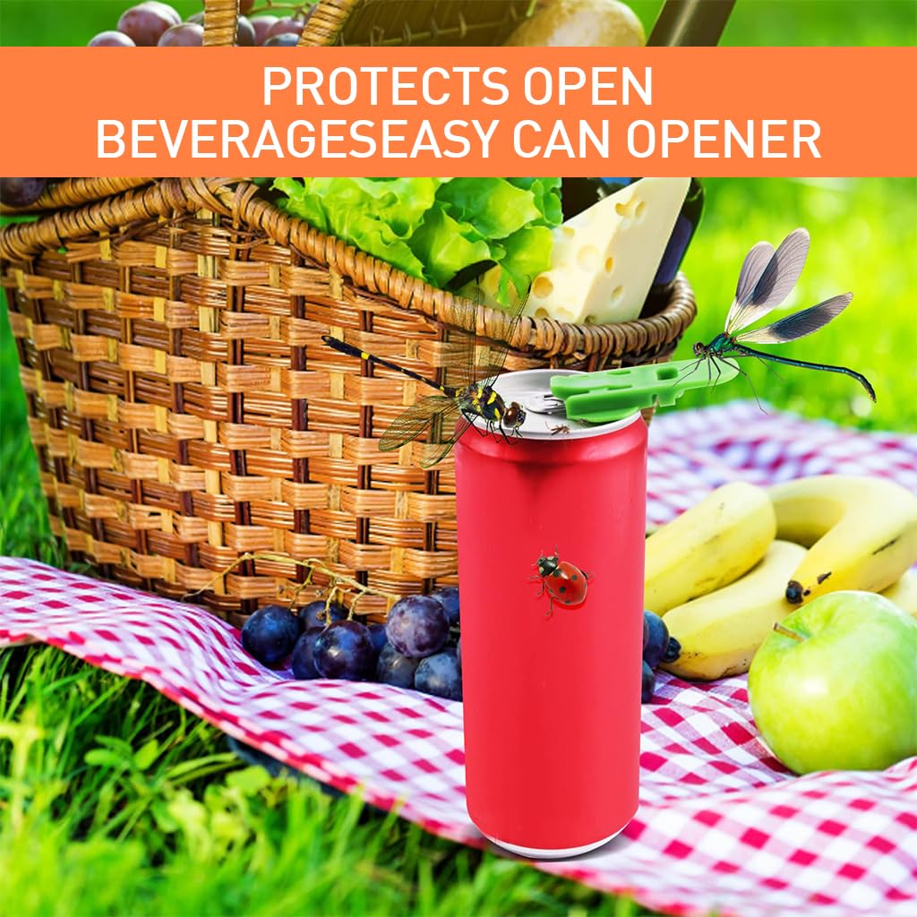 HASTHIP 6 Pack Manual Easy Can Opener, Multipurpose Manual Can & Bottle Opener, Premium Plastic Shields Can Openers for Pop, Coke, Beer, Soda, Drink Aluminum Beverage