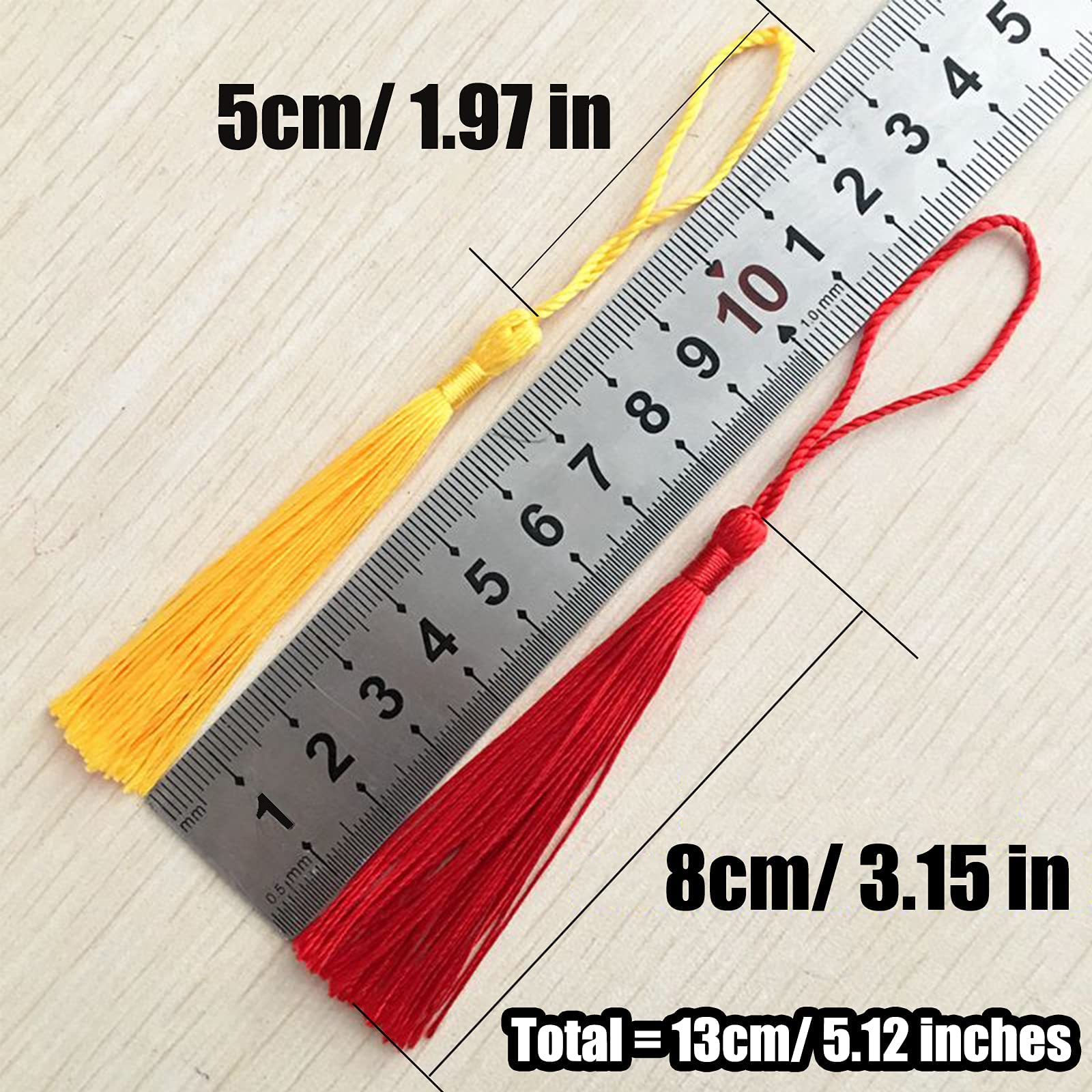 HASTHIP Handcraft Tassels for Decoration 76pcs,38 Colors Handmade Tassel with Loop for Jewelry Making Souvenir, Bookmarks, DIY Craft Accessory