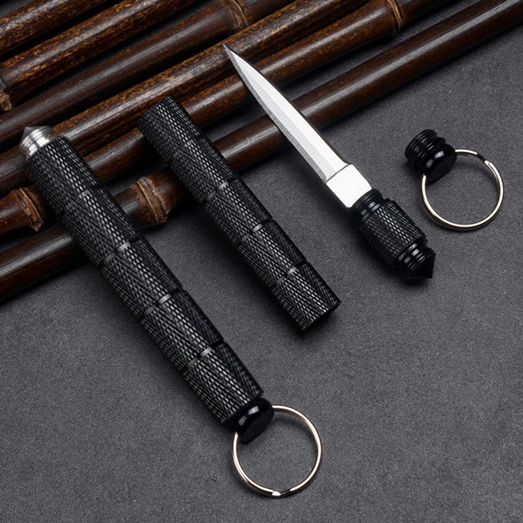 SANNIDHI Pocket Cutter & Car Emergency Window Breaker With Keychain for Car Window Broken, Box, Letter Open, Stainless Steel Cutter, Pointy Tip Mini Multi Tool, Utility Pocket Package Opener Knife