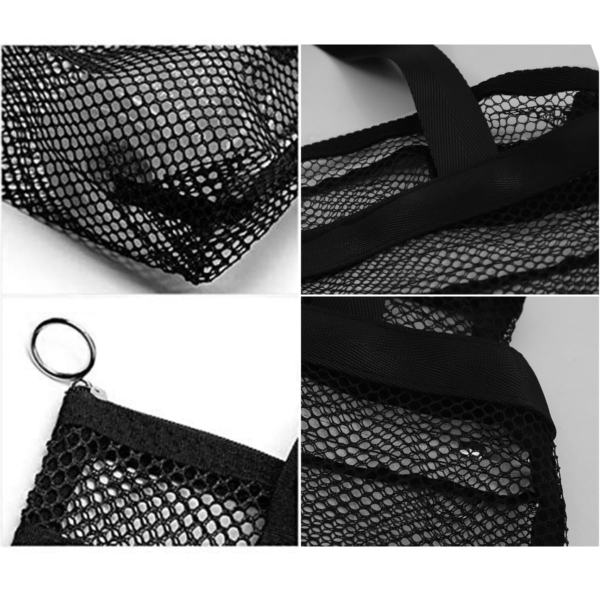 HASTHIP Mesh Shower Caddy, 10.2x9.9'' Shower Mesh Caddy Tote Bag Quick Dry Hanging Toiletry and Bath Organizer for Travel and Swimming with Zipper