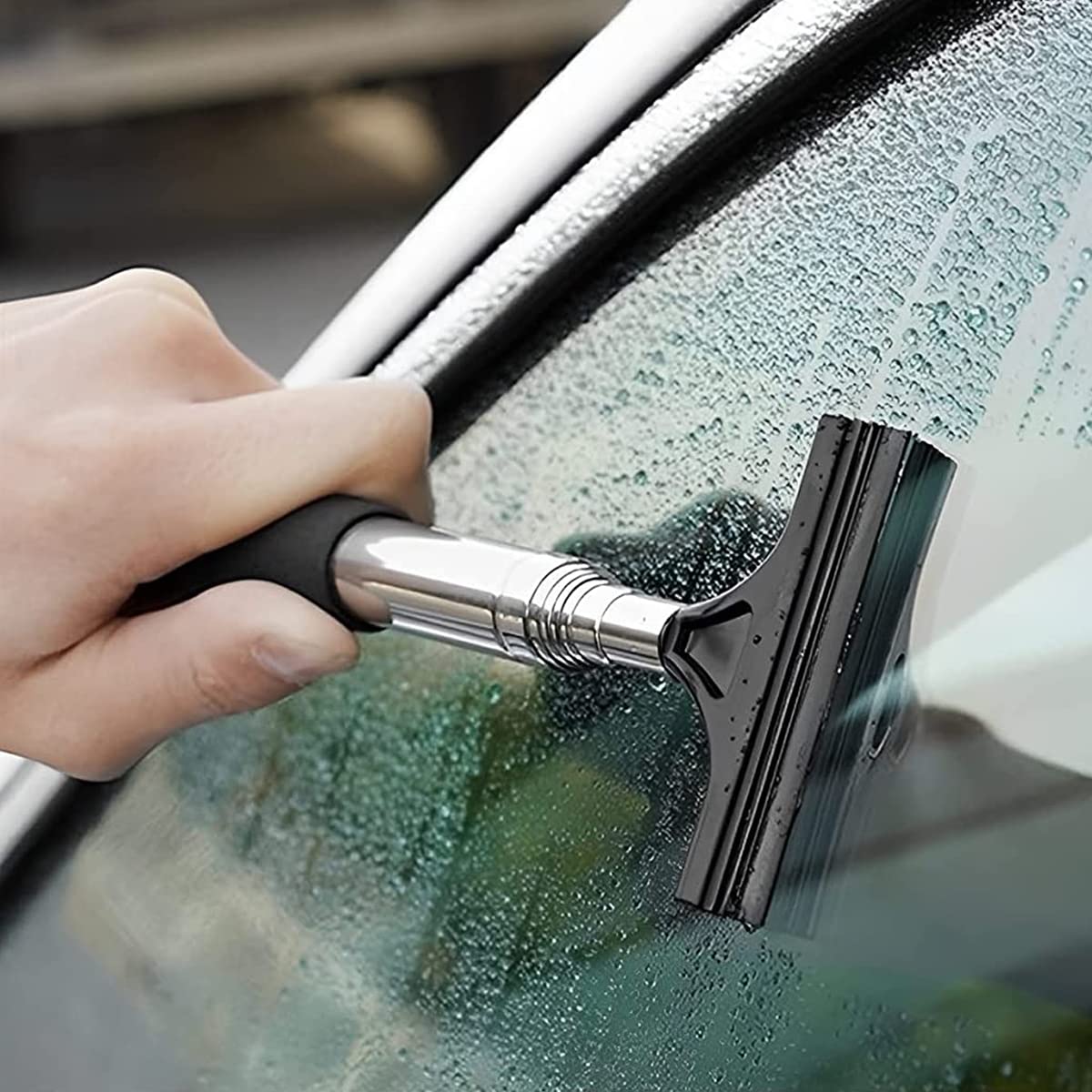 STHIRA Car Rearview Mirror Wiper, Retractable Rear View Mirror Wiper, Car Mirror Wiper Glass Wiper, 8.5 inch Water Wiper Rain Wiper for Rearview Mirror, Windown, Windshield, Car Wiper Tool for Raining Days