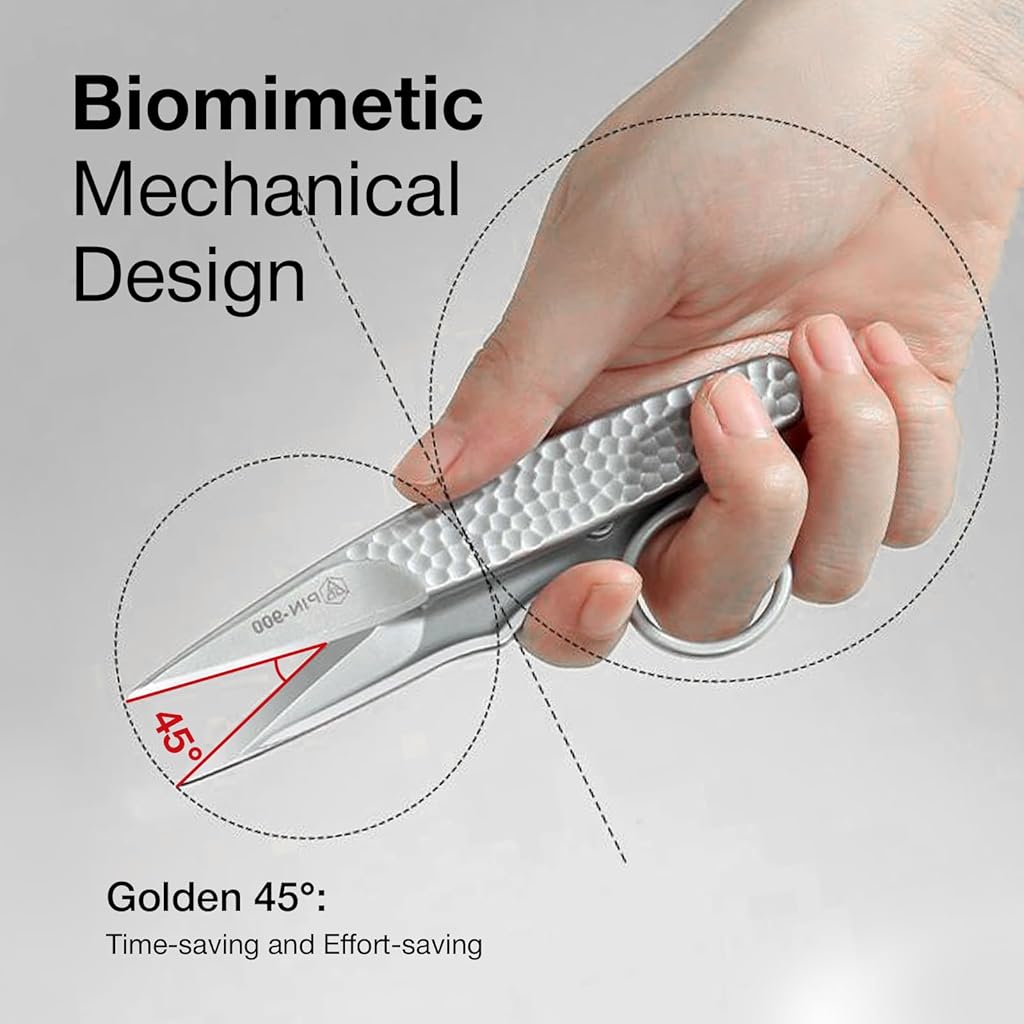 HASTHIP® Sewing Scissors Stainless Steel Sewing Scissors Spring Loaded Auto Bounce Back Design Comfortable Grip Utility Multipurpose Scissors for DIY Hand Crafts, Knitting, Crocheting