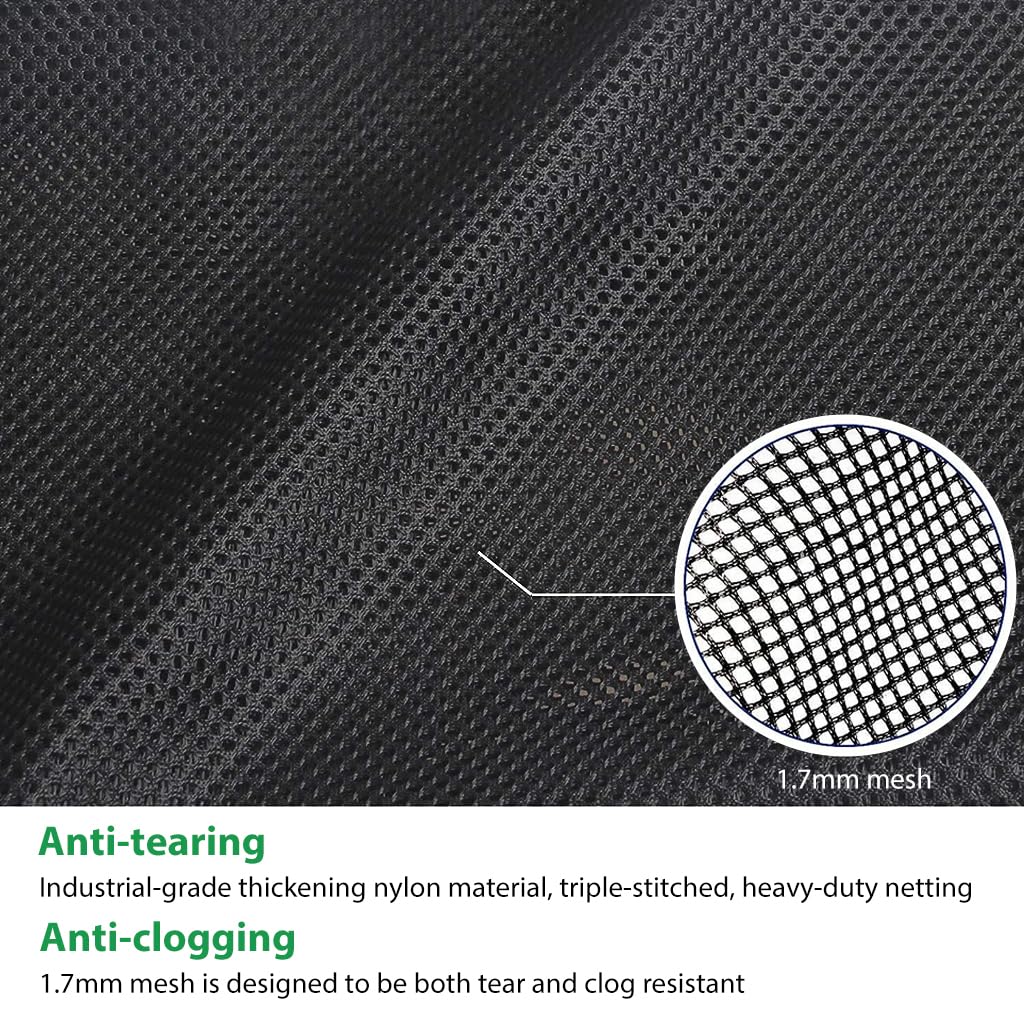 HASTHIP Large Pond Pump Filter Bag 2-Pack, 31x41cm Nylon Mesh Barrier Bags with Drawstring for Fish Tanks, Prevents Clogging - Durable & Easy Maintenance, Universal Fit for Sump Pumps