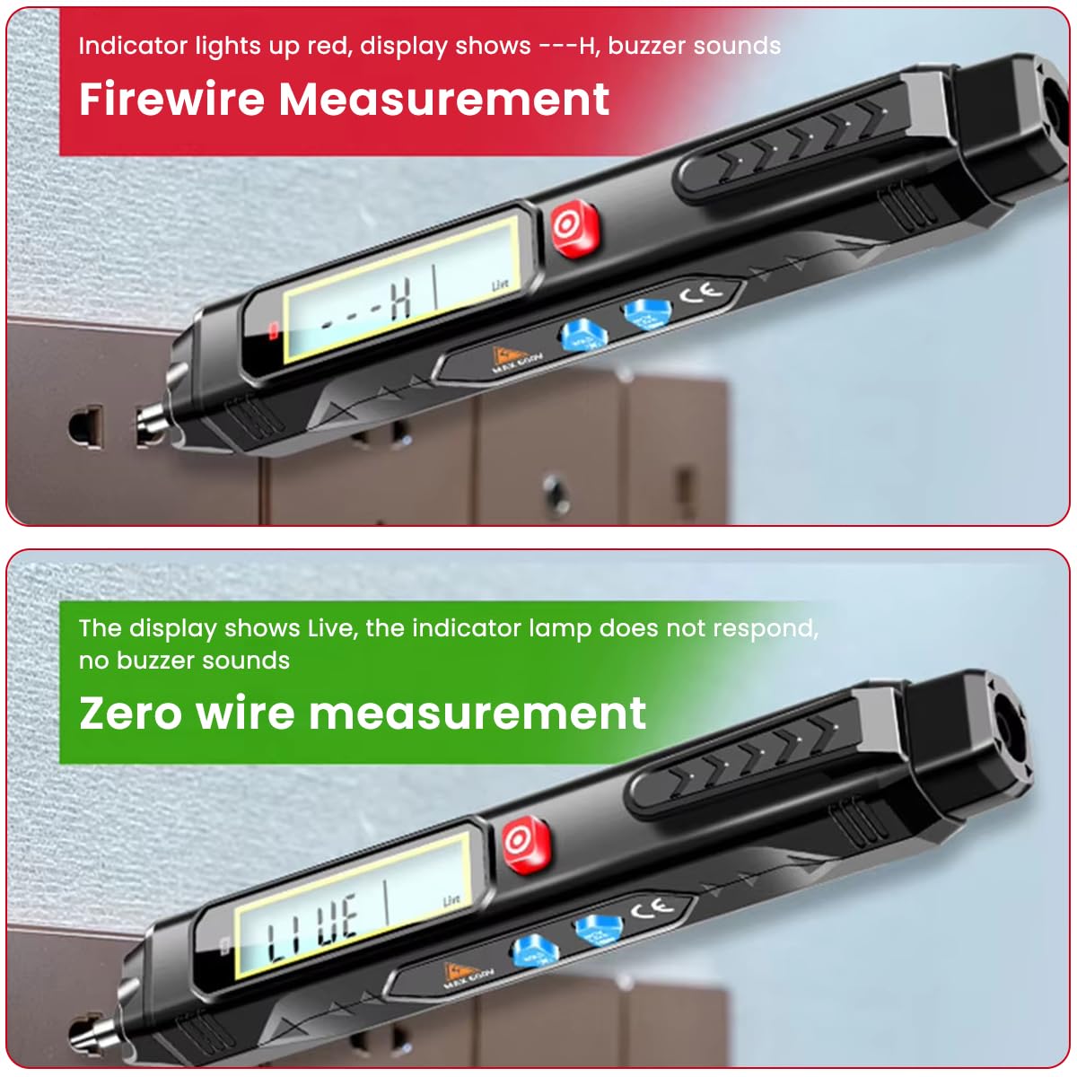 Serplex 2-IN-1 Digital Multimeter with LED Light 6000 Counts NCV Tester Pen Live Wire Recognition Multimeter AC/DC Voltage Tester, Resistance, Voltmeter with LCD Digital Display, Battery Operated