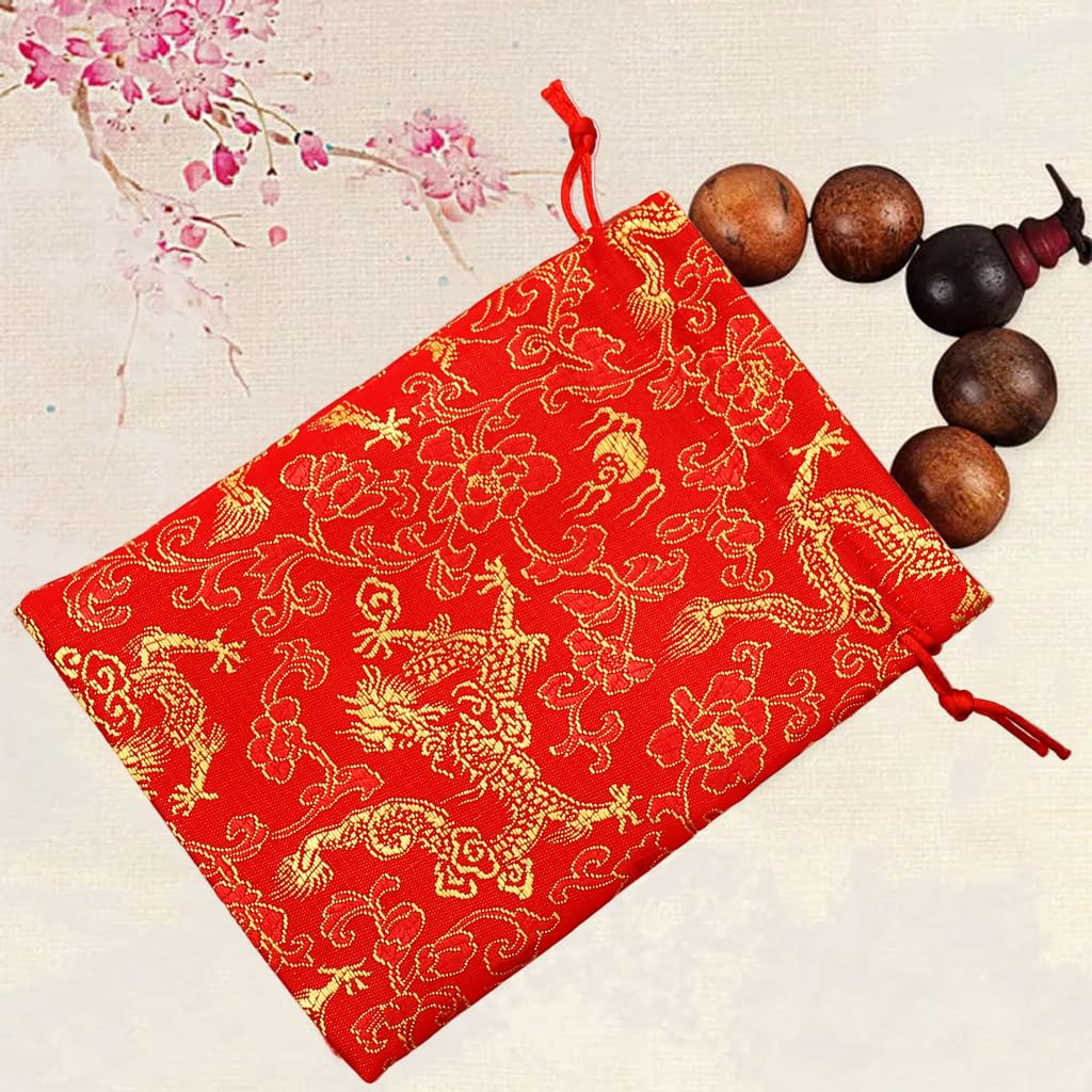 HASTHIP 20pcs Drawstring Bag Pouches, Gift Bags Red Drawstring Bag, Small Party Favor Gift Bags Red Drawstring Burlap Bags for Christmas, Wedding Favors, DIY Craft Bags