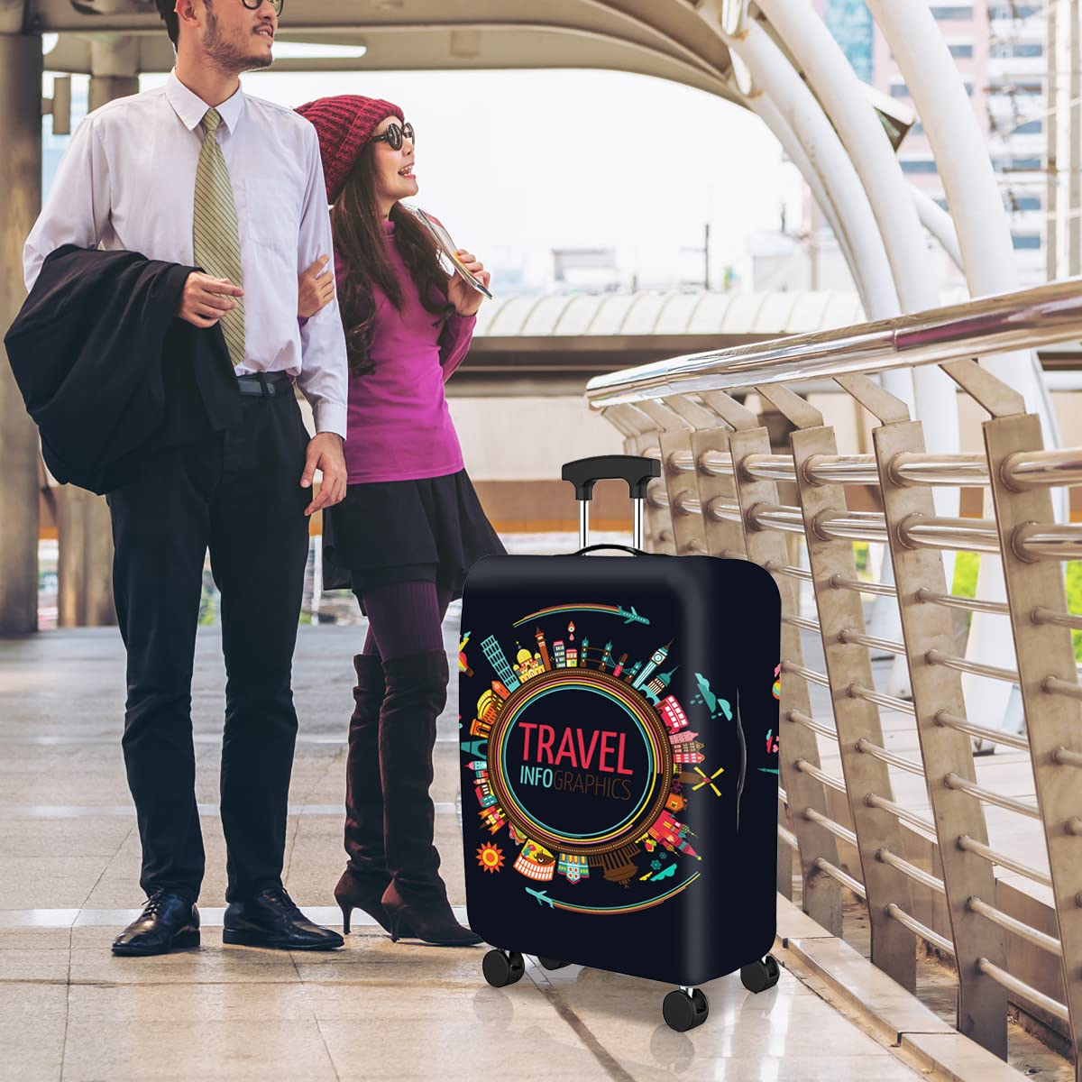 GUSTAVE Polycarbonate Hard 3 cms suitcase(AZBM2-1KJ9DNT_black)