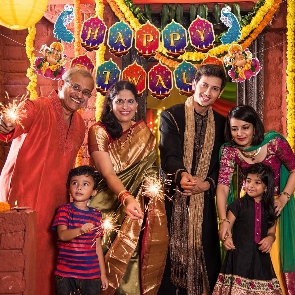 HASTHIP Happy Diwali Banner for Diwali Festival Home Decoration and All Kind of Diwali Festival Decoration