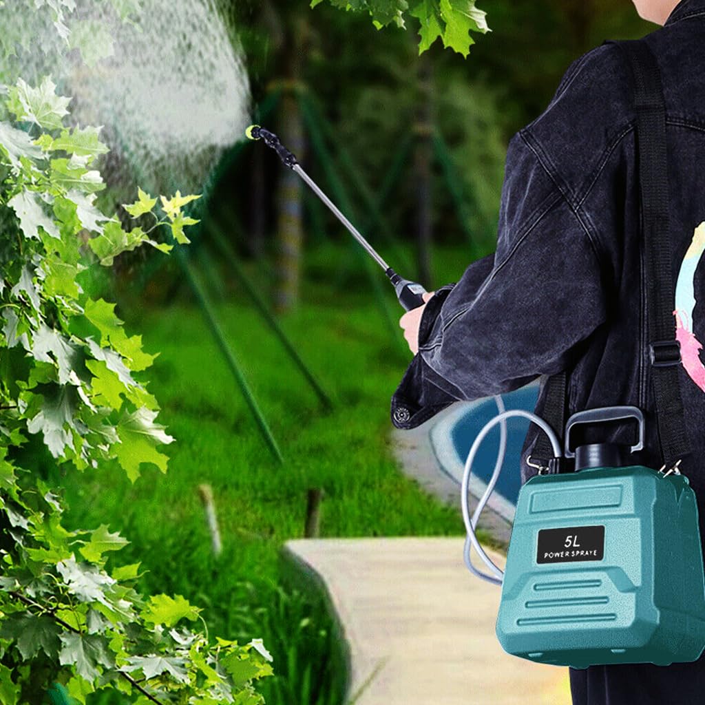 HASTHIP 5L Electric Agriculture Sprayer - with Watering Can & 3m Pipe & 2 Nozzles - USB Rechargeable Sprayer Pump - Portable Sprayer with Telescopic Wand for Gardening Greenhouse Planting Bush Flower