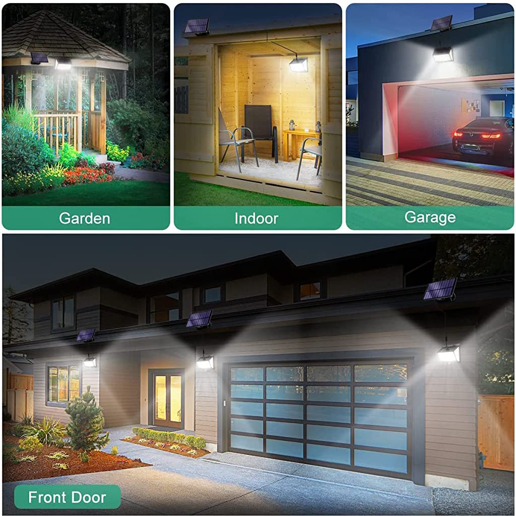 ELEPHANTBOAT 468 LEDs Solar Light Outdoor Waterproof Solar Motion Sensor Light with 3 Motion Modes Solar Wall Lights for Outdoor with 5 Meter Power Cable Solar Garden Lights