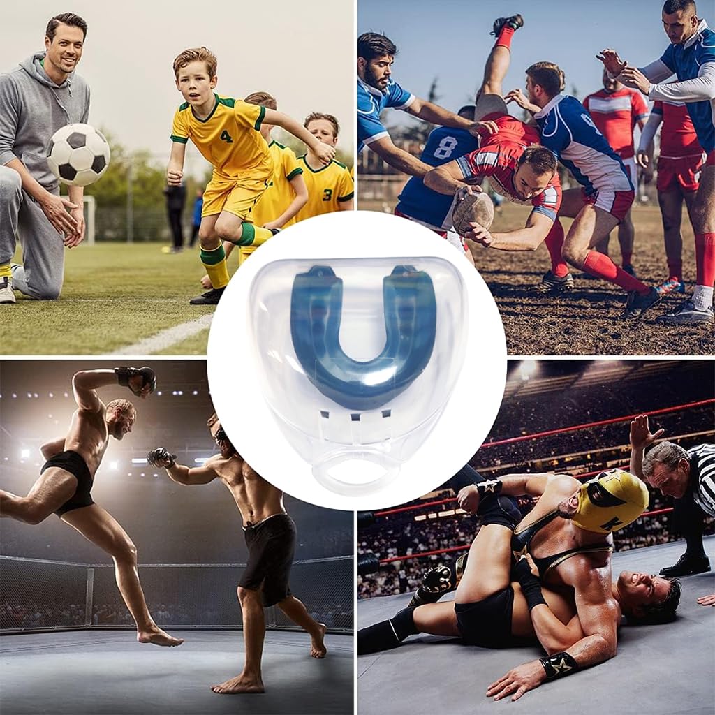 Optifit Mouth Guard for Boxing for Adult Teen Use, High-density EVA Moulded Sports Mouth Guard for Football, Lacrosse, Basketball, All Sports, Gel Teeth Guard, One Size for All
