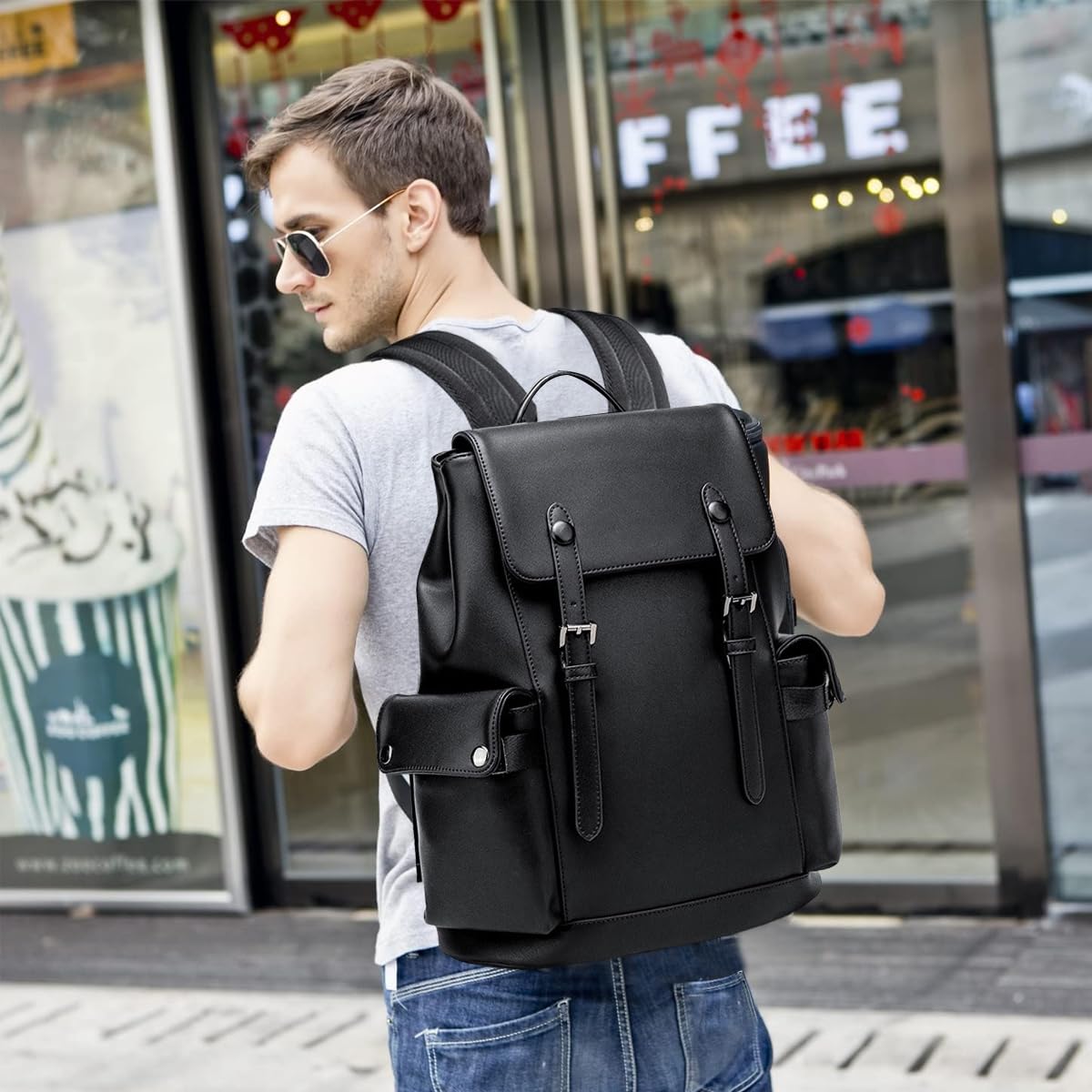 GUSTAVE Laptop Backpack 15.6 Inch Travel Backpack Laptop Rucksack