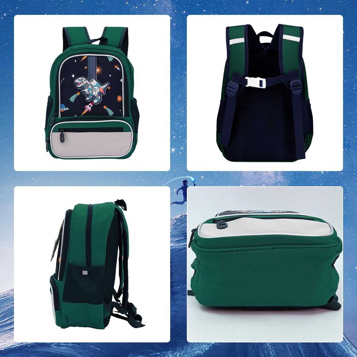 ZIBUYU School Bags for Boys Kids Dinosaur Cartoon Lightweight Backpack for School, Travel, Camping, Burden-relief School Girls Bags for 3-7 Years Old